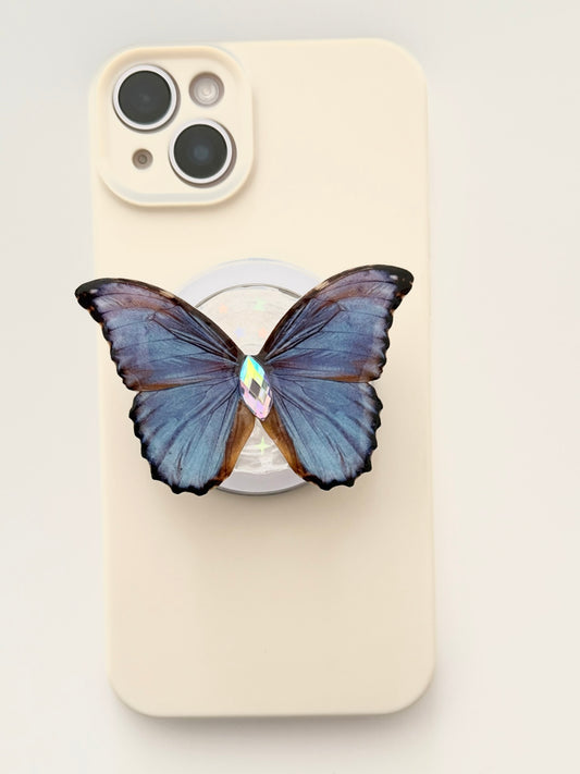 Iridescent Dusk – Handmade Butterfly Phone Grip (MagSafe Compatible)