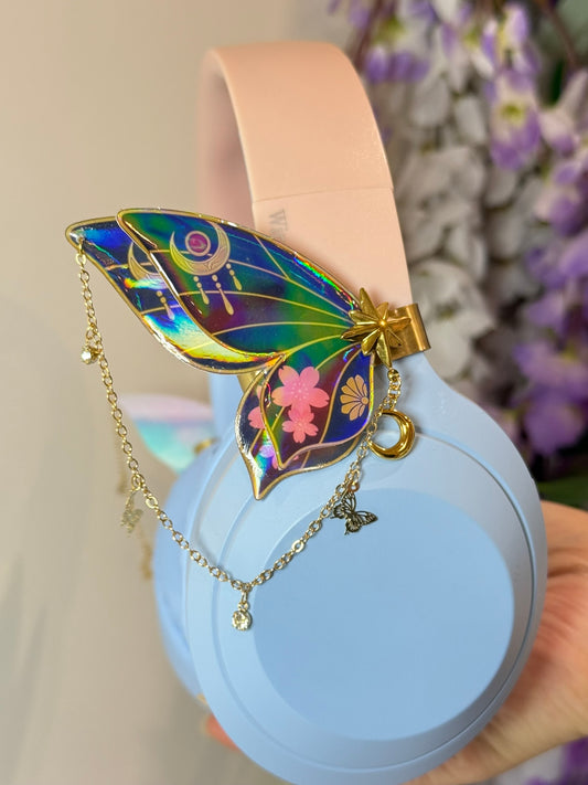 Moon Princess Inspired Butterfly Headset Clips – 2pc Set (Headphones Not Included)