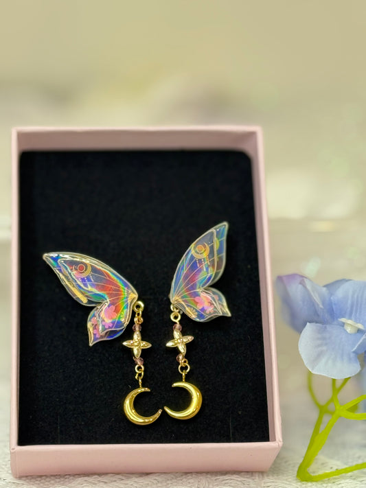 Anime Inspired Butterfly Earrings-Magical Girl Kawaii Jewelry-2PC set
